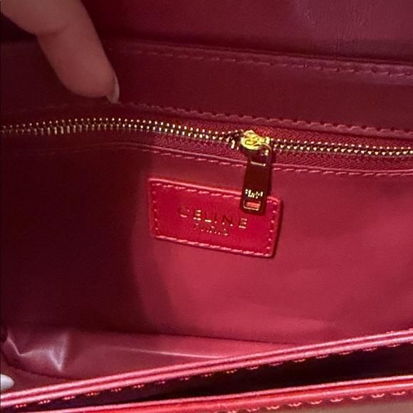 Celine dhgate Red Crossbody Bag with Gold Accent - Picture 5 of 6
